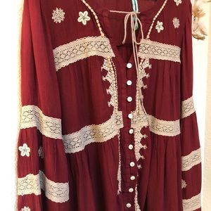 Free People Blouse size lg
